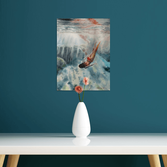 Surfing girl