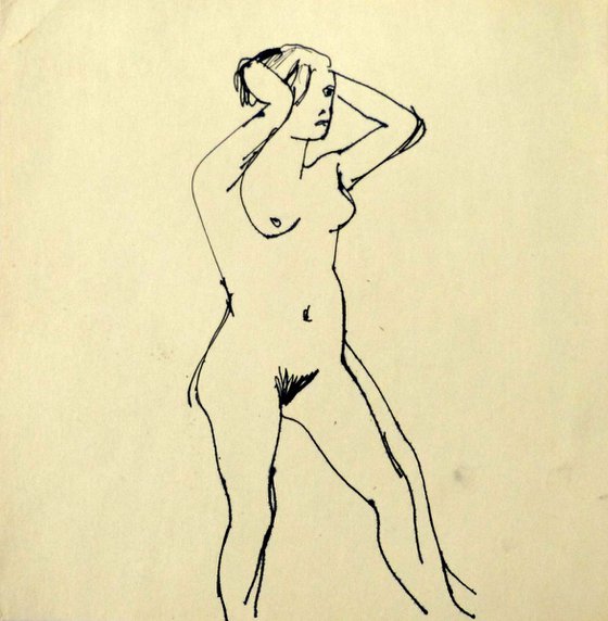 The Nude, life sketch 23x23 cm