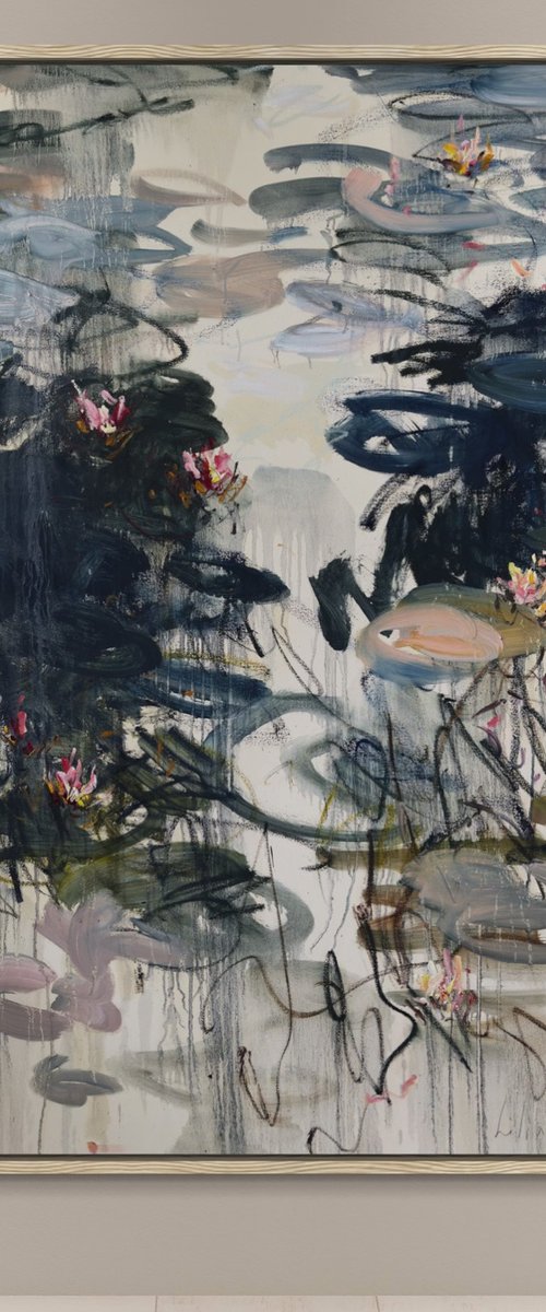 Water lilies. Spring pond. by Lilia Orlova-Holmes