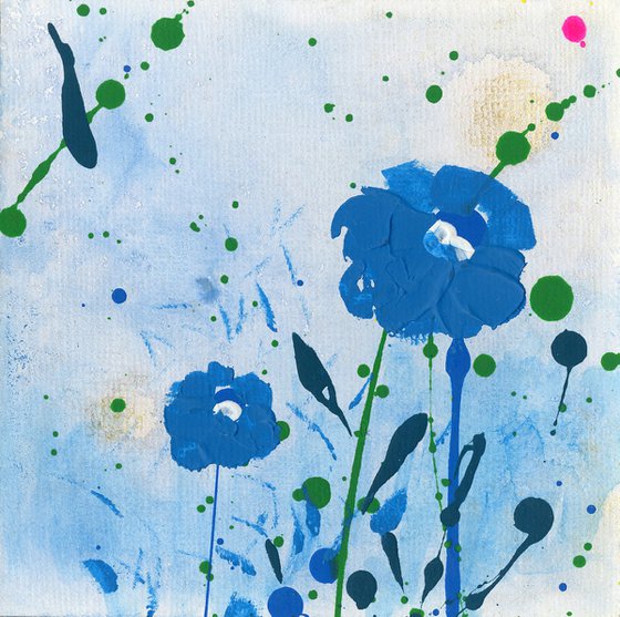 Dreaming In Blue Collection - Set of 6 - Floral art by Kathy Morton Stanion