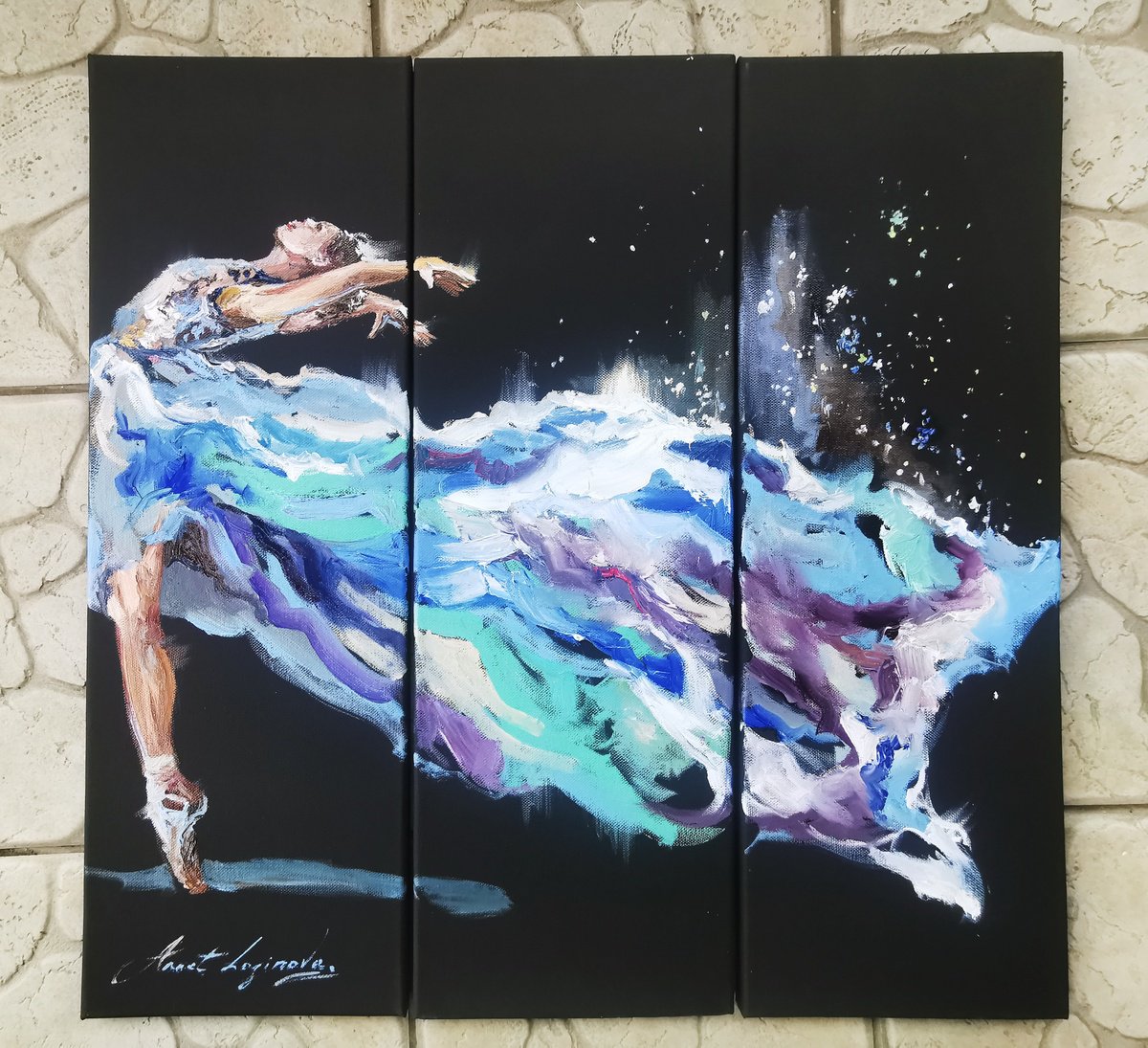 Turquoise Ballerina By Annet Loginova, 24 X 28, Artwork For Sale On Artfinder