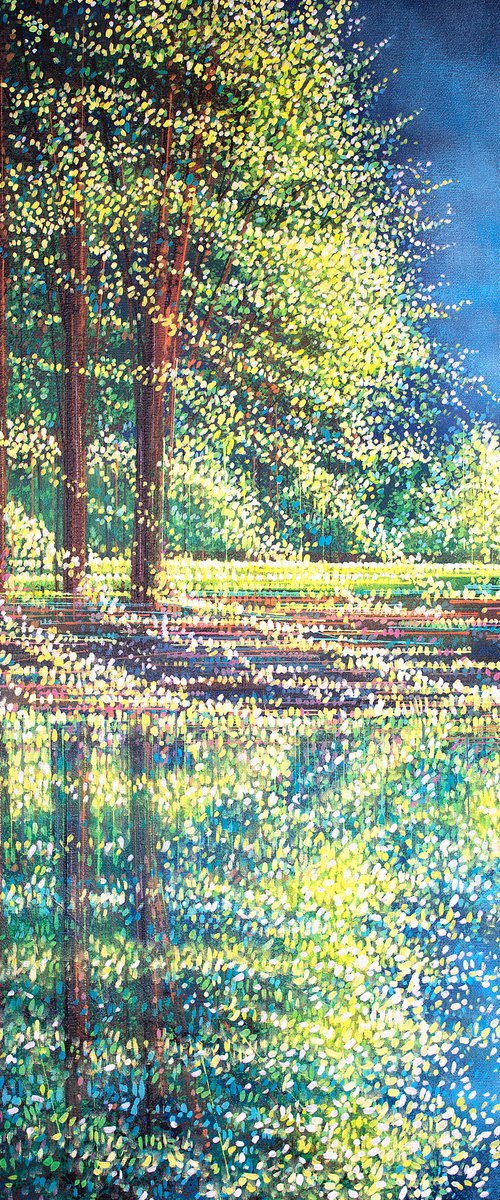 Sunlit Spring Trees by Marc Todd