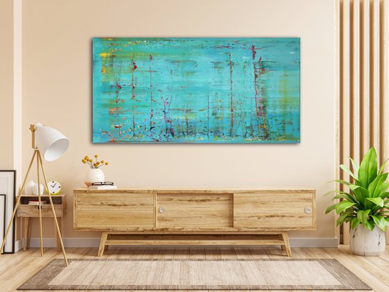 70x140cm | 27,6 x 55″ Original abstract painting Canvas oil artwork Modern art