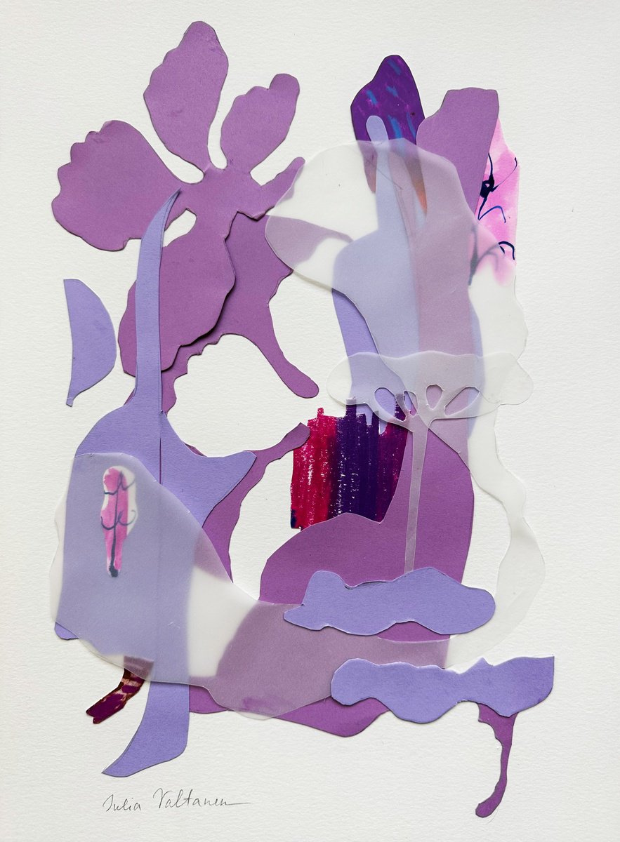 Lilac collage by Julia Valtanen
