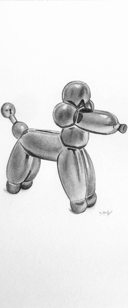 Poodle balloon dog by Amelia Taylor