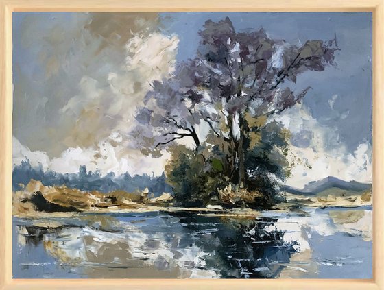 Tranquil Tree on Water.