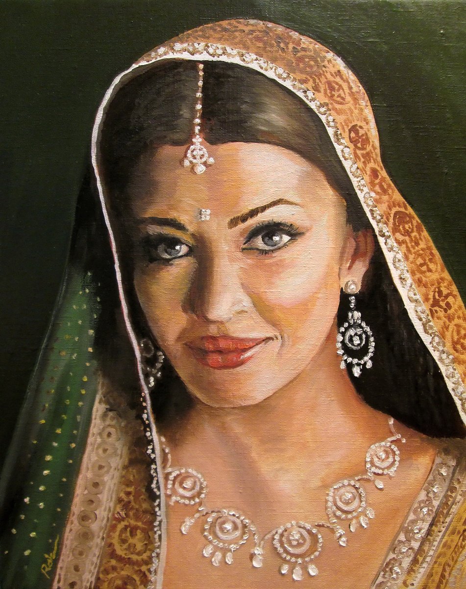 Photorealistic Portrait Oil Painting By Oleh Rak, 16 X 20", Enigma, Original Artwork