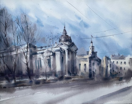 The city opening into spring
