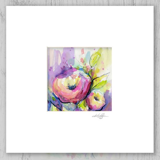 Watercolor Blooms 3 - Floral Painting by Kathy Morton Stanion