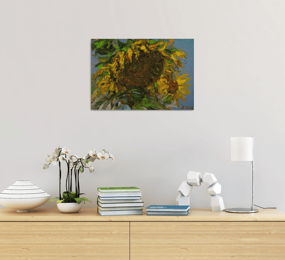 Sunflowers - Oil Painting - Small Size - Gift - Original Artwork