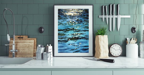 Reflection in the water - original watercolor