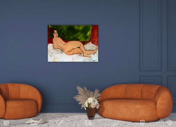 Nude #3 inspired by Amedeo Modigliani artworks