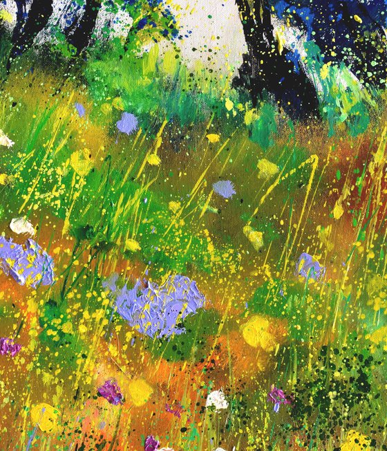 Wild flowers in the wood