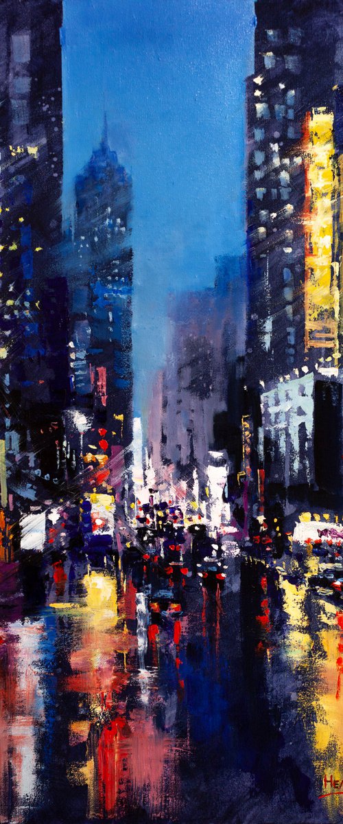 Night city lights by Aleksandr Neliubin