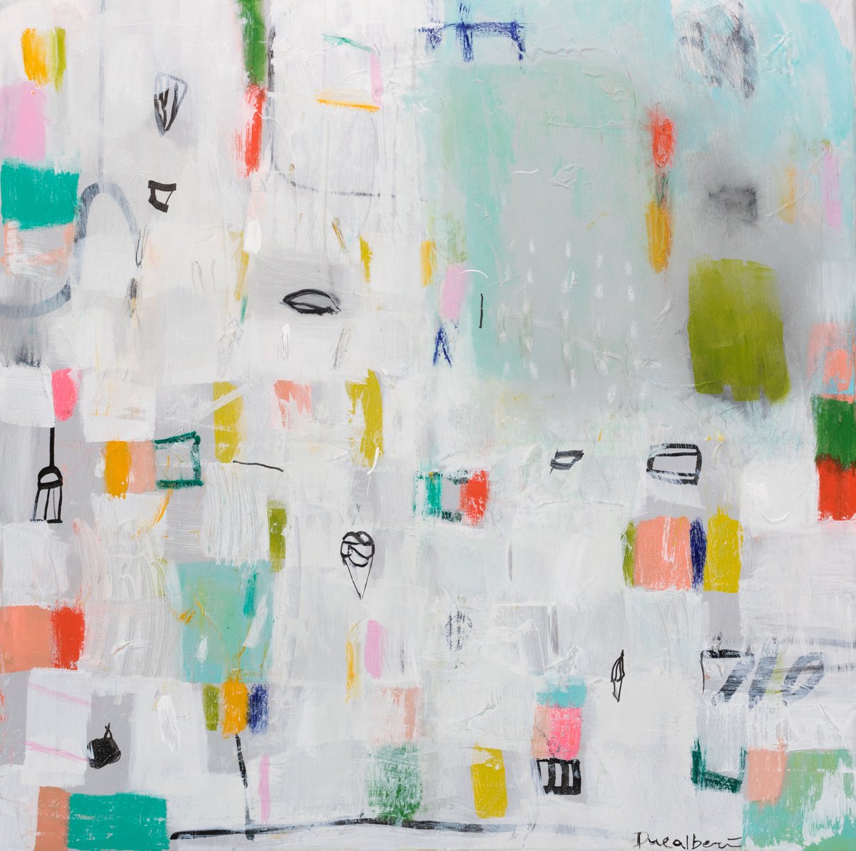 Geometric Painting , Dama 21 By Duealberi, 31 X 31, Artwork For Sale On Artfinder