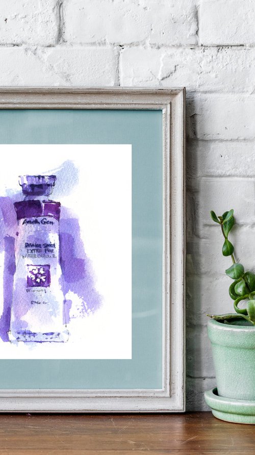 Amethyst. Tube of watercolour by Ksenia Selianko