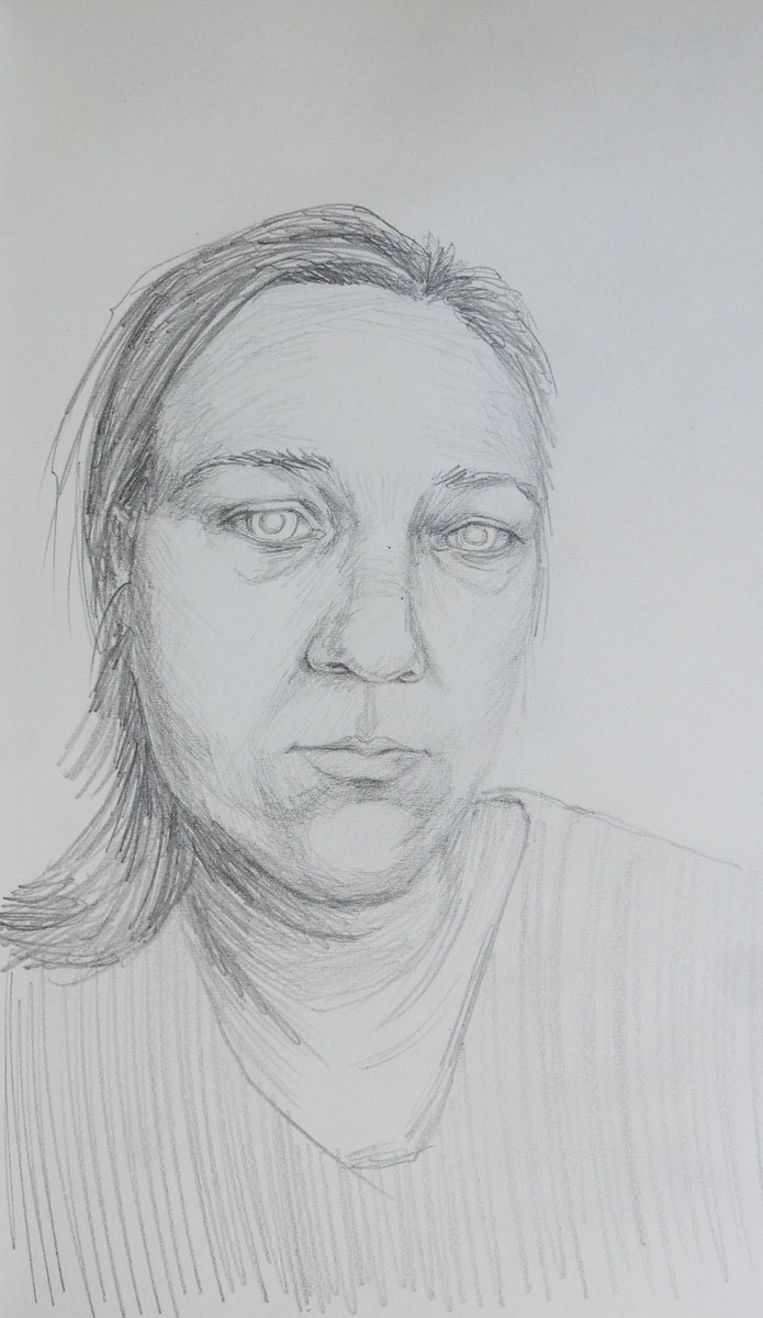 Face sketch July 8 by Karina Danylchuk