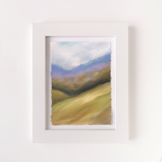 Mountain landscape. Set of 2 small paintngs