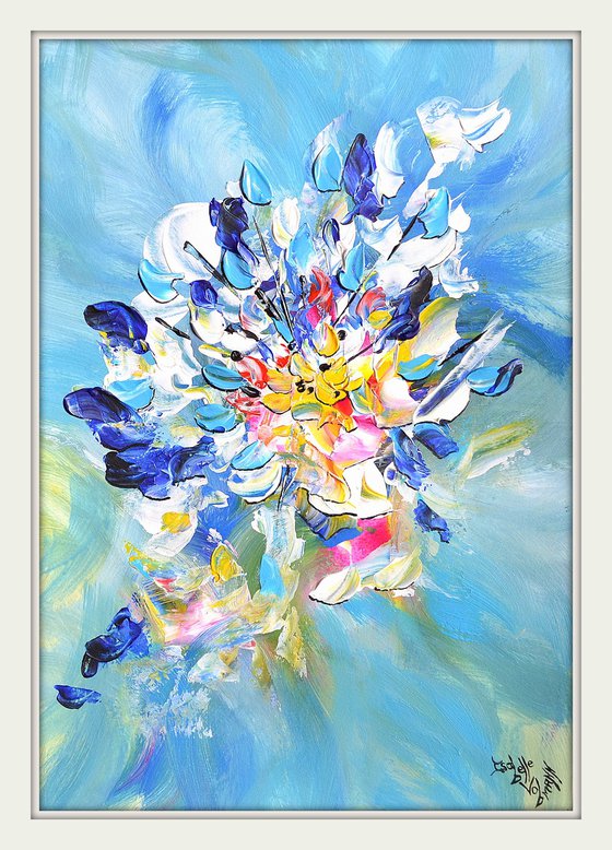Abstract Blue bouquet