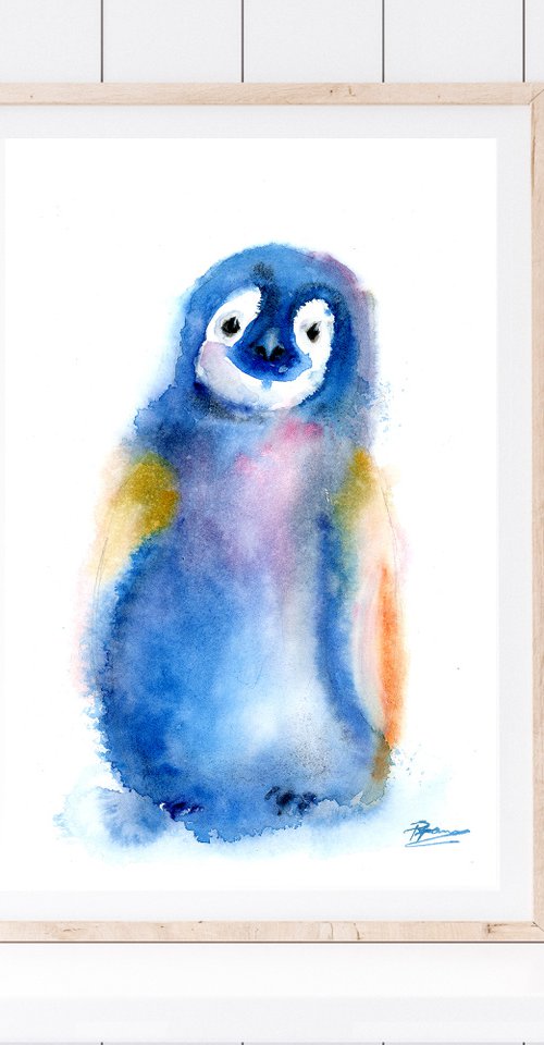 Bright Penguin (series Bright color animals 5 of 6) by Olga Tchefranov (Shefranov)