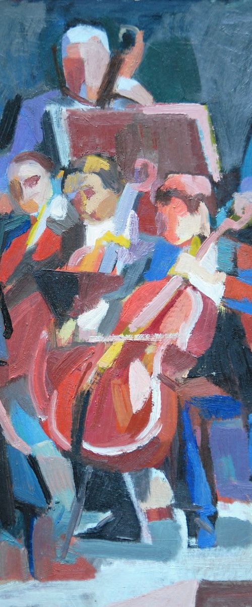 Musicians / 48 x 34.5 cm by Maja Đokić Mihajlović