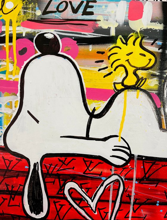 Snoopy Dream (50x100cm) Ready to hang