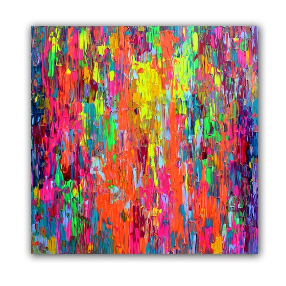TOCCATA 100x100x4cm - 3D High Gallery Quality, Heavy Textured, Relief Painting