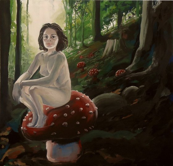 Diana on a mushroom