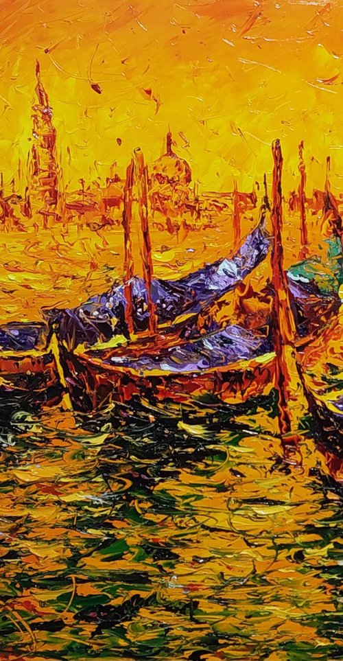 Venice in Golden Fire by Andranik Harutyunyan