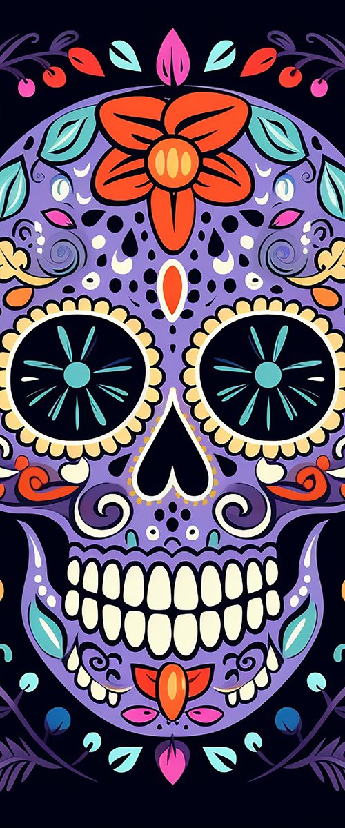 Purple skull by Kosta Morr