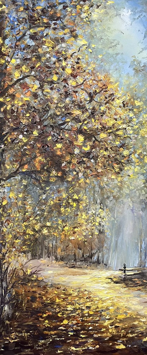 Original Autumn Forest Oil Painting by Oleg Panchuk
