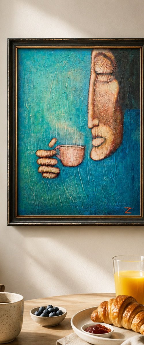 A Cup of Calm (30cm x 42cm x 1.6cm) by Zhana Viel