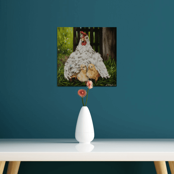 Mother Hen with Chicks
