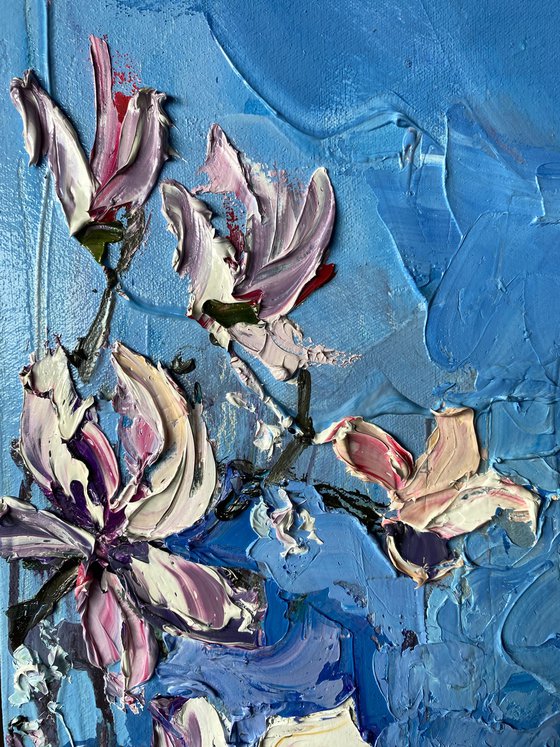 Magnolia Blossom Oil Painting