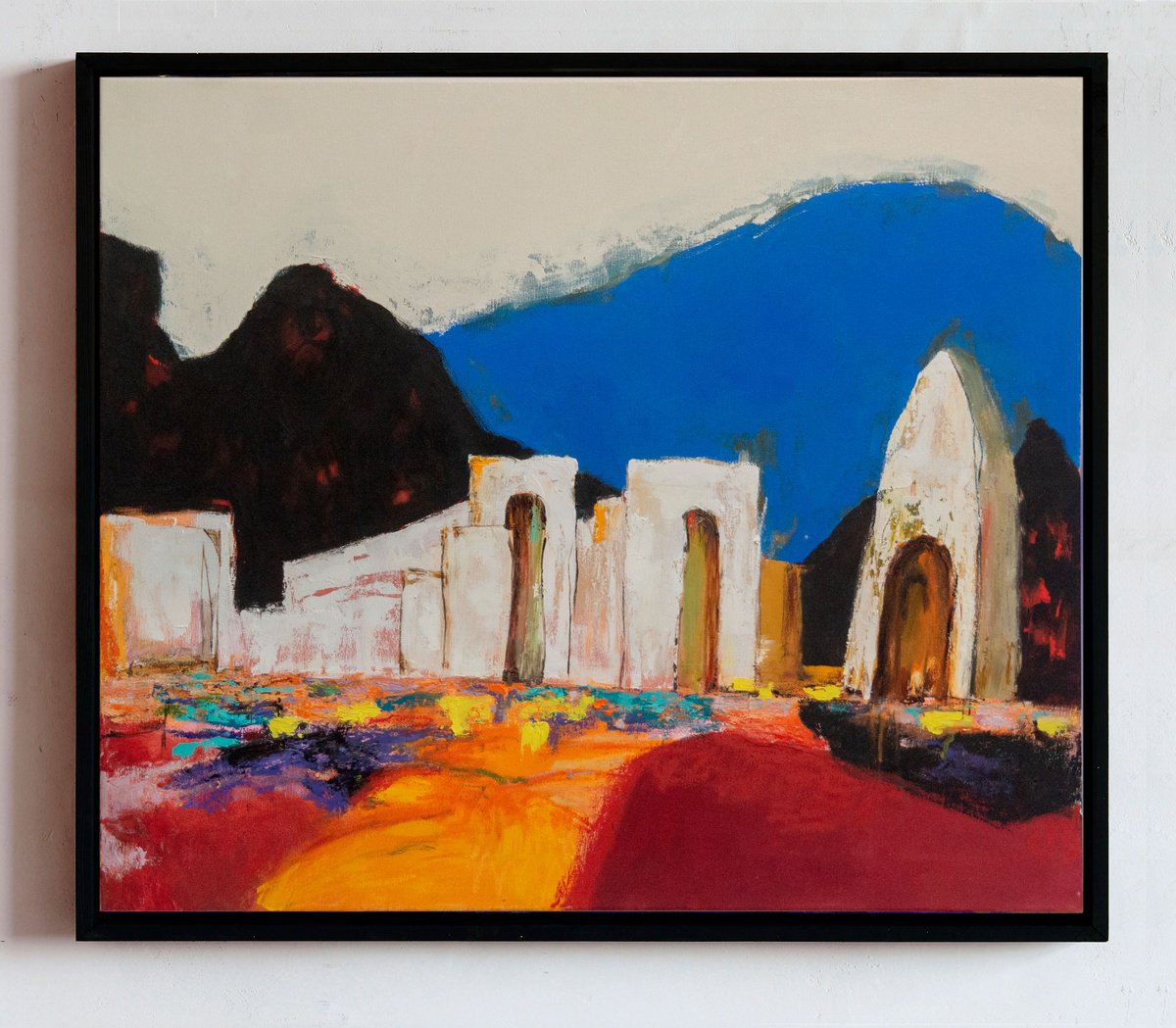 Impressionistic Landscape Acrylic Painting By Bohdan Katolyk, 28 X 24, Gates Of Morocco, Original Artwork