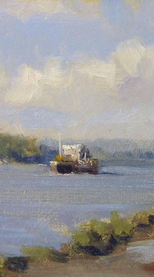 Boat on the Rhône by Pascal Giroud