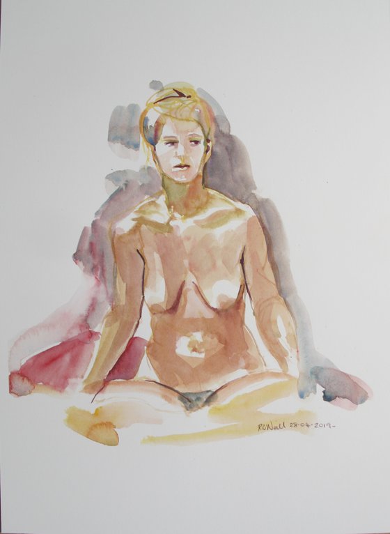 Seated female nude