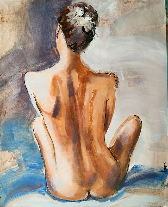 Just Like A Melody-Figurative Painting on wood
