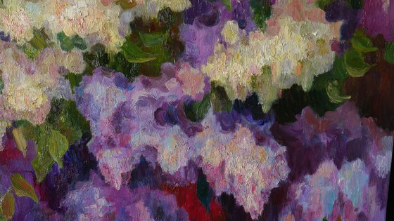 Abstract painting - Lilacs painting #2