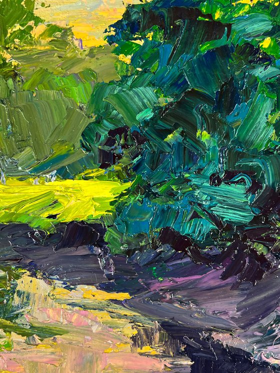 A Walk through the Evening Forest