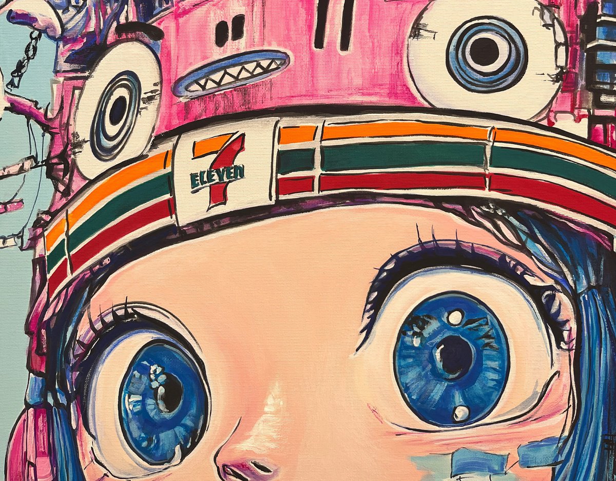 Tokyo girl acryl painting 東京ガールのアクリル画 Tokyo Girl Acrylic painting: PAVS | Artfinder