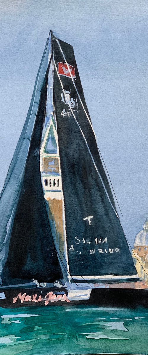Sailboat Venice by Olga Pascari