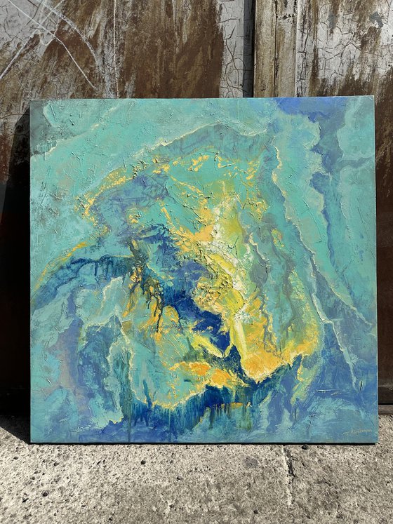 Sunrise after long night 80x80cm