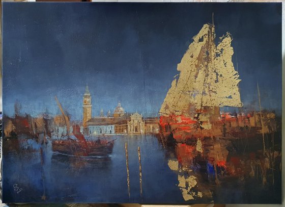 " Harbor of destroyed dreams - Venetian Nocturne "