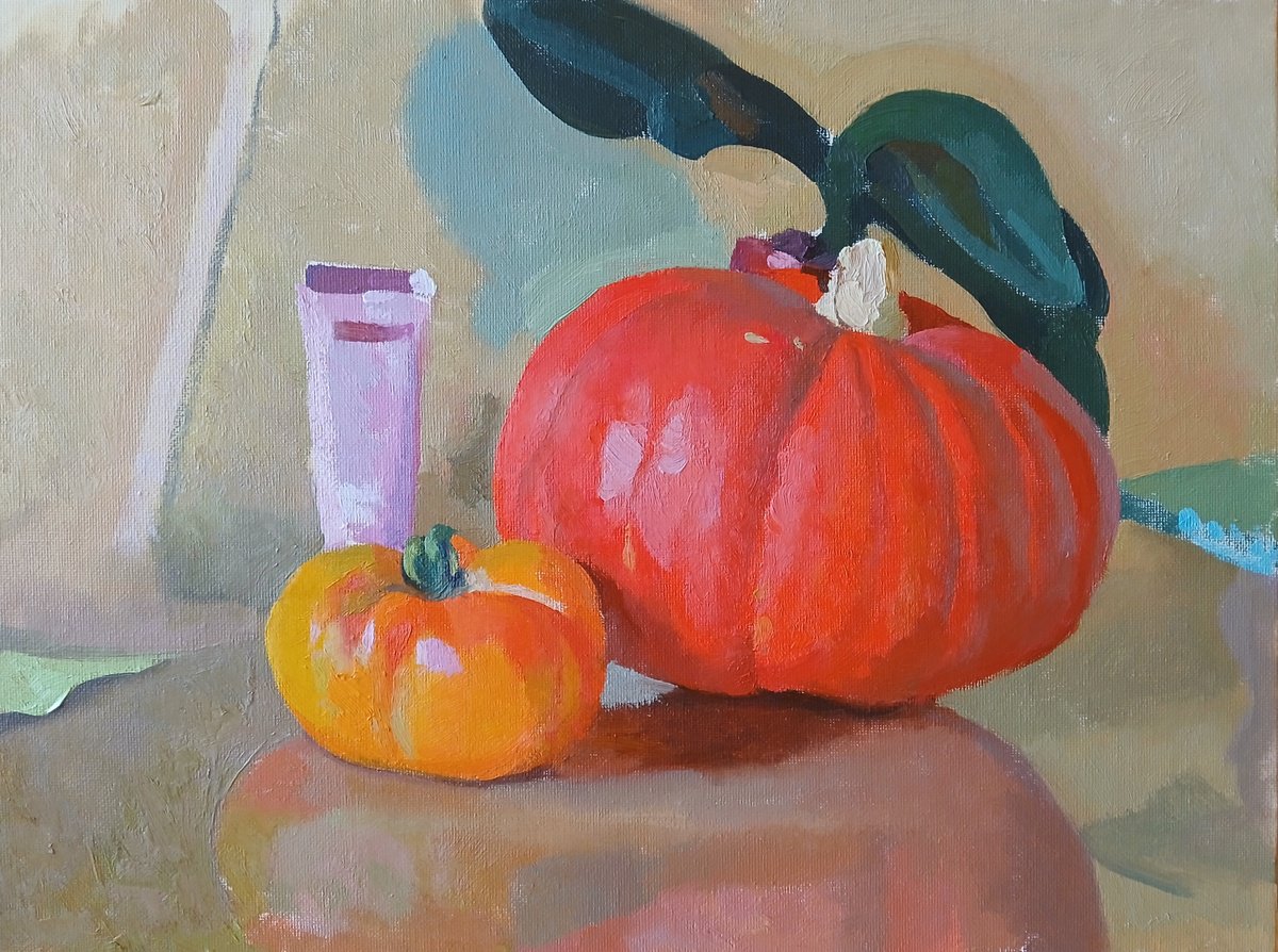Impressionistic Still Life Oil Painting By Vasyl Koval, 16 X 12", On The Table, Original Artwork