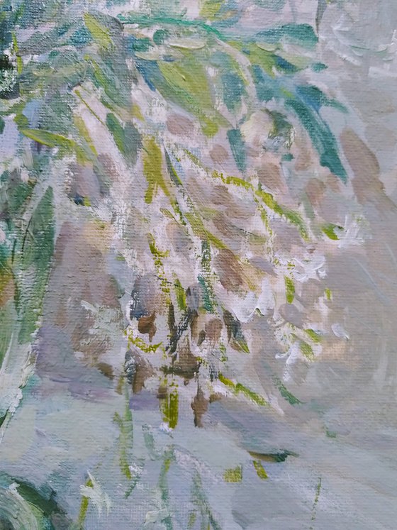 Bouquet of wild flowers. Original oil painting 2021