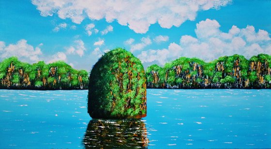 Landscape,and sea,christmas sale was 1200 USD now 845 USD.
