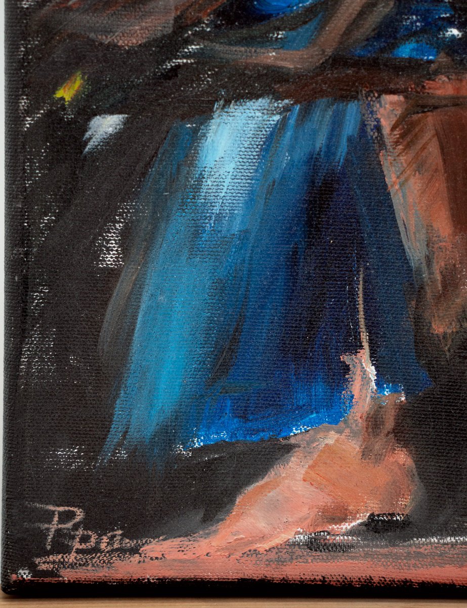 Original Oil Painting - Little Cowboy — After Nikolai Fechin by