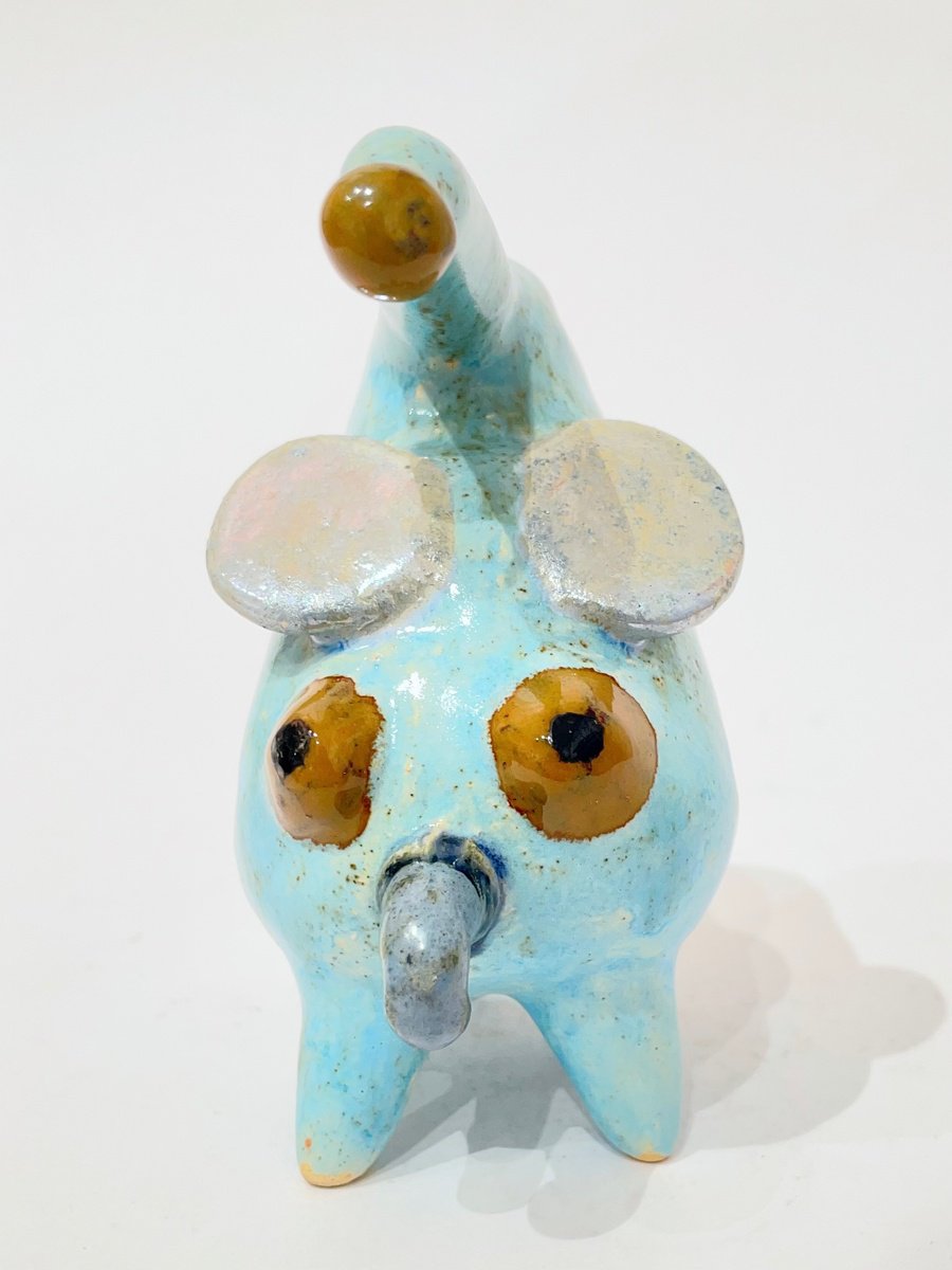 Cartoon Animal Clay Sculpture By Viktor Zuk, 2 X 4", Funny Creation Ii, Original Artwork