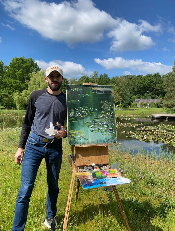 Water Lilies Pond Painting